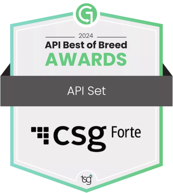 2024 API Best of Breed Awards for API Set, CSG Forte