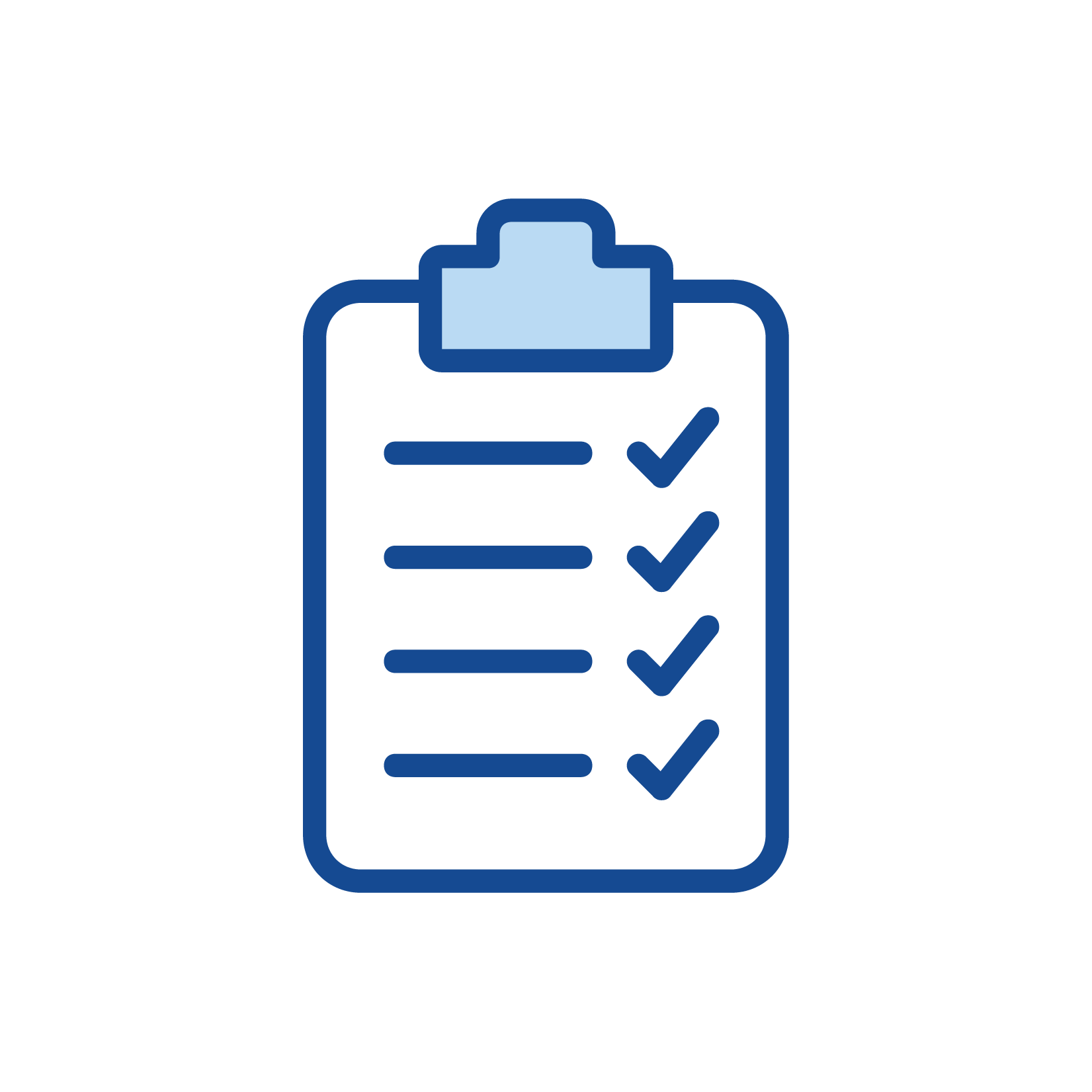 Blue Clipboard Icon