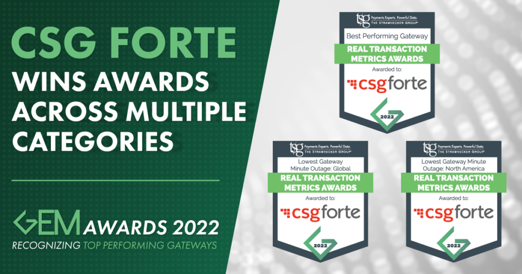 CSG Forte wins awards across multiple categories