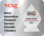 Most Innovative Product/Service Provider (Vendor) 2021 badge awarded to CSG