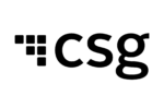 CSG logo in black.