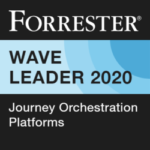'Forrester Wave Leader 2020 Journey Orchestration Platforms' badge
