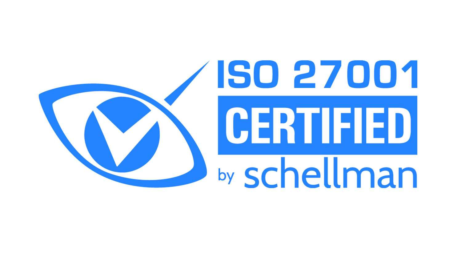 ISO 27001 certified by Schlumberger logo. Ensuring robust information security measures.