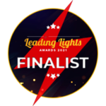 'Leading Lights Awards 2021 Finalist' badge