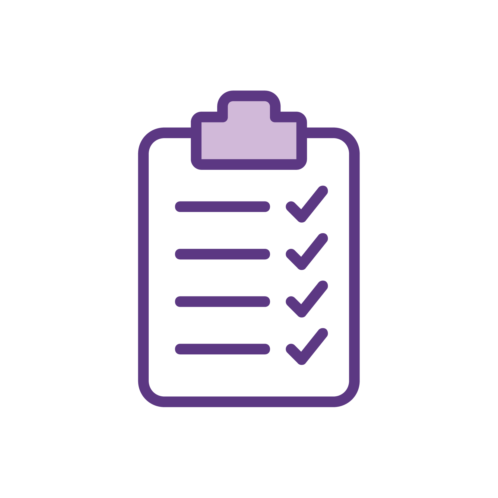 Plum Clipboard Icon Icon