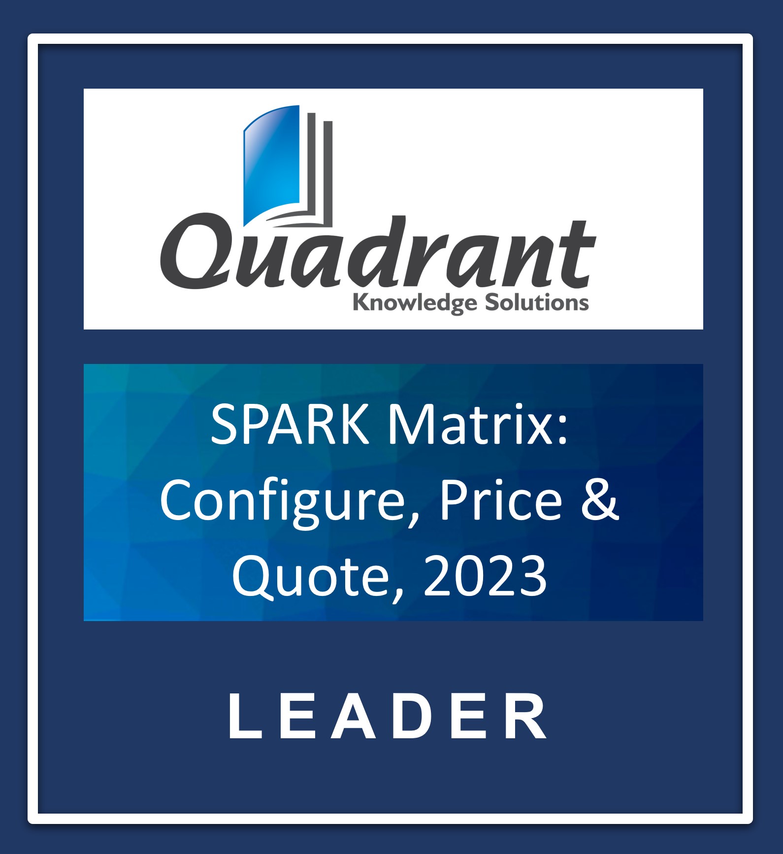Leader, SPARK Matrix™: Configure, Price & Quote (CPQ), 2023
