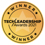 'Tech Leadership Awards 2021 Winner' badge