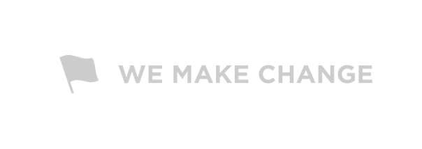 We Make Change logo in gray
