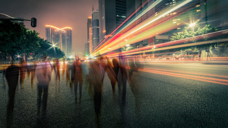 Fast motion cityscape