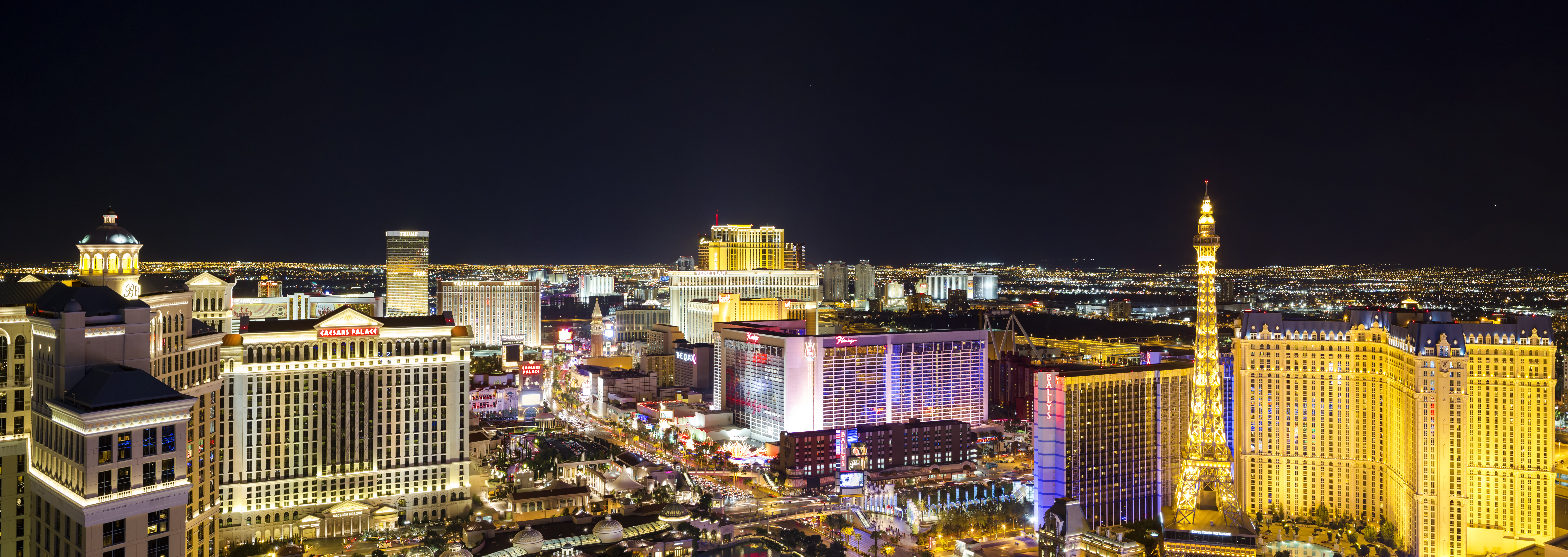 Aerial View of the Las Vegas Strip at Night